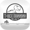 T-Rex Running Black and White